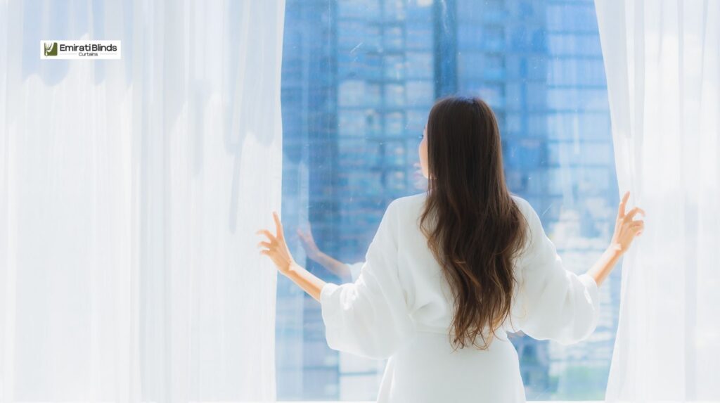 linen transparent curtains Dubai