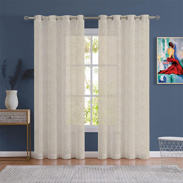 linen transparent curtains Dubai