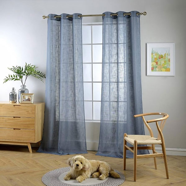 linen transparent curtains Dubai